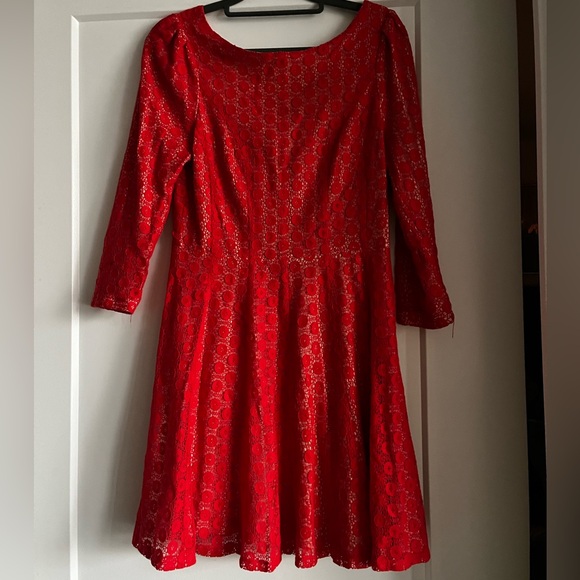 Red lace ModCloth dress - size M - Picture 1 of 3